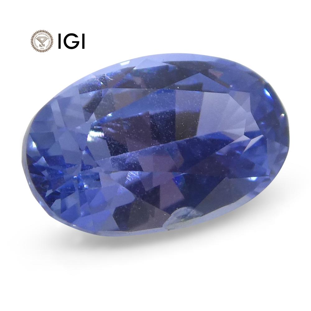 1.58 ct Oval Blue Sapphire IGI Certified Unheated - Skyjems Wholesale Gemstones