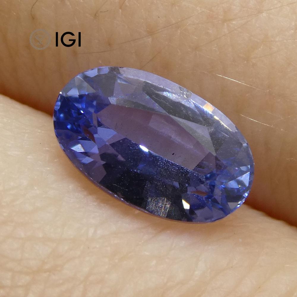 1.58 ct Oval Blue Sapphire IGI Certified Unheated - Skyjems Wholesale Gemstones