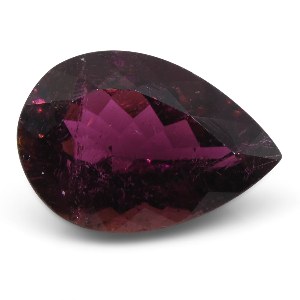 7.68 ct Purple Tourmaline Pear IGI Certified - Skyjems Wholesale Gemstones