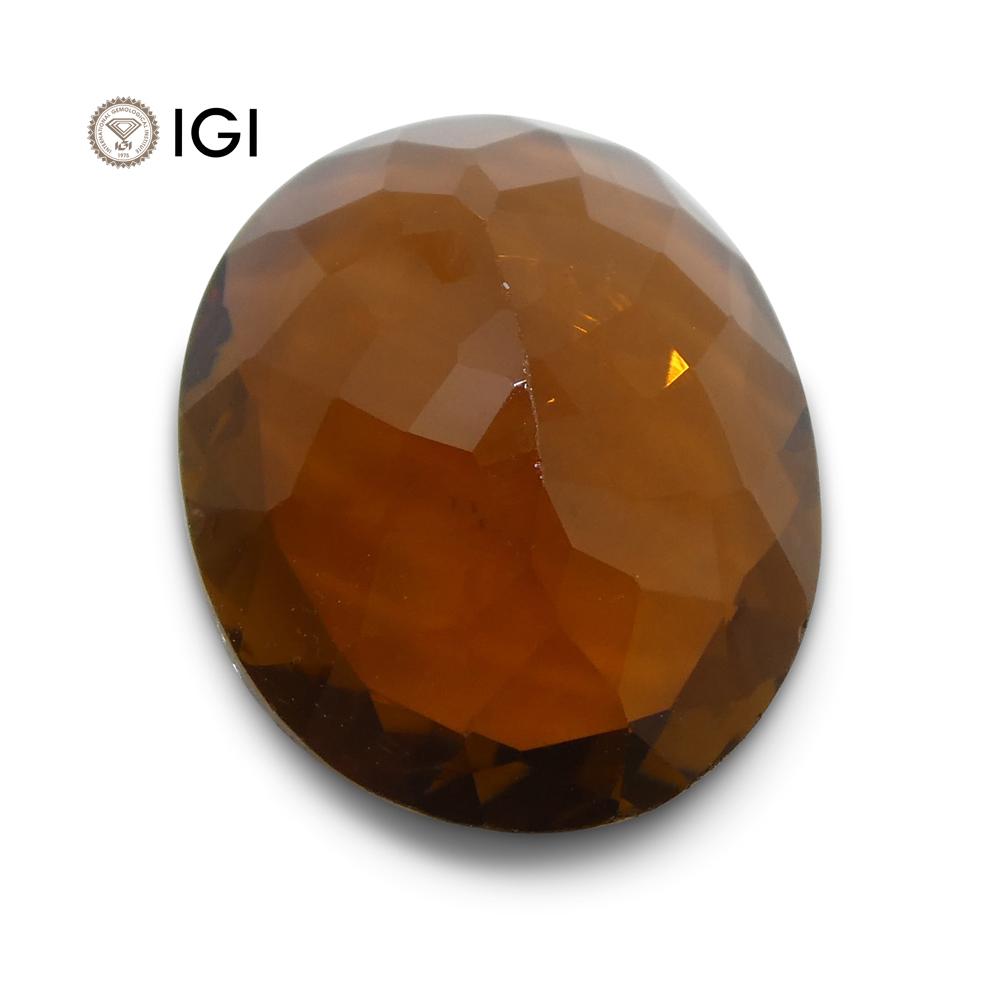 9.62 ct Brazilian Orangy Brown Tourmaline Oval - IGI Certified Gemstone by SkyJems Canada