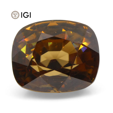 7.96 ct Cushion Orange Natural Zircon IGI Certified - Skyjems Wholesale Gemstones
