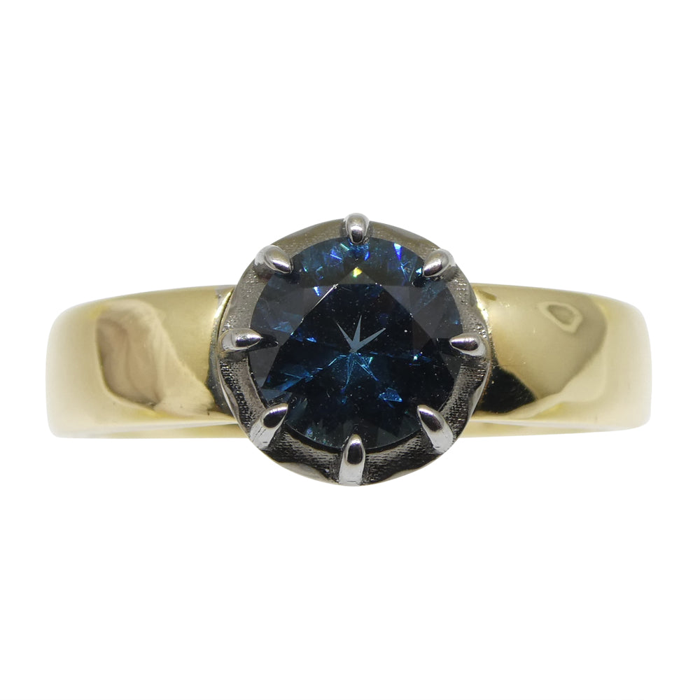 1.32ct Blue Spinel Ring set in 14kt Yellow and White Gold - Skyjems Wholesale Gemstones