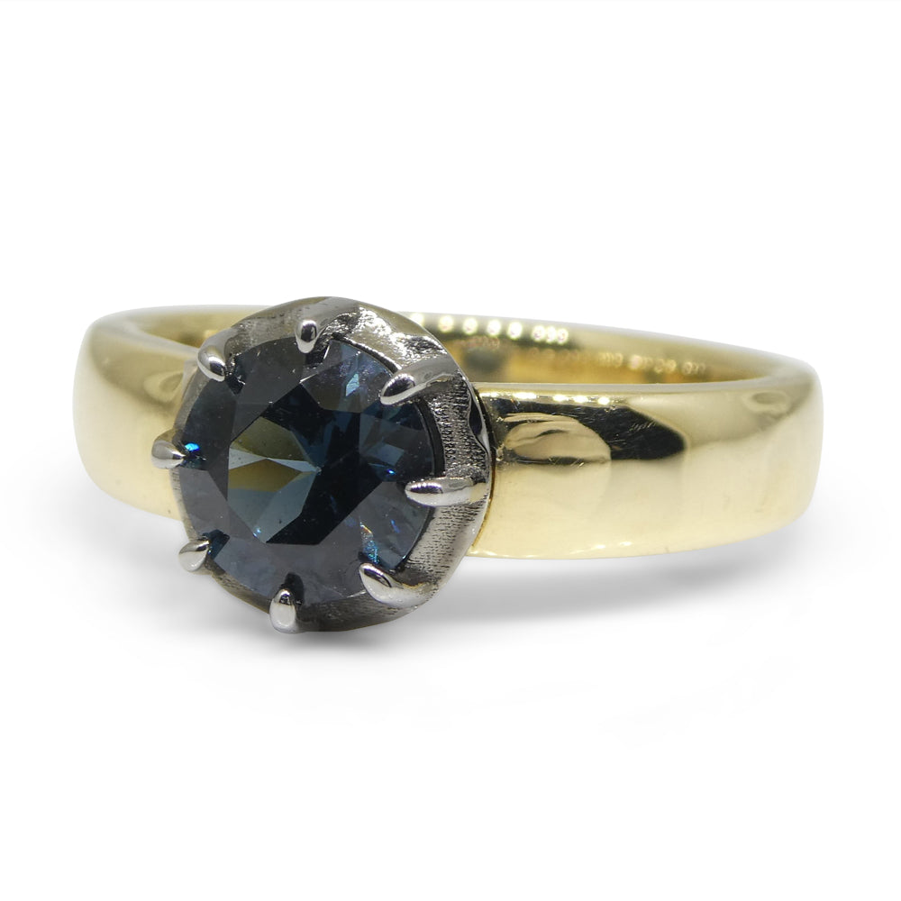 1.32ct Blue Spinel Ring set in 14kt Yellow and White Gold - Skyjems Wholesale Gemstones