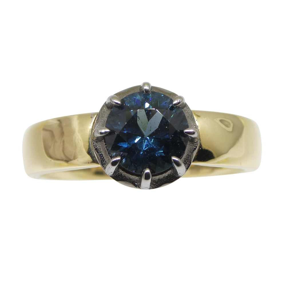 1.32ct Blue Spinel Ring set in 14kt Yellow and White Gold - Skyjems Wholesale Gemstones