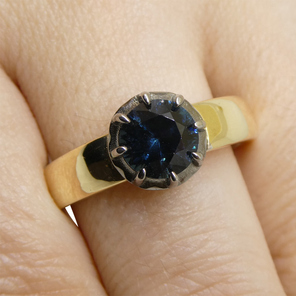 1.32ct Blue Spinel Ring set in 14kt Yellow and White Gold - Skyjems Wholesale Gemstones