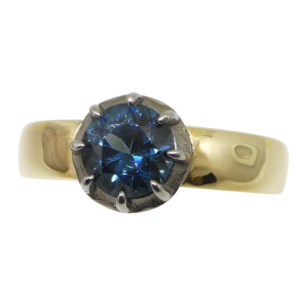 1.32ct Blue Spinel Ring set in 14kt Yellow and White Gold - Skyjems Wholesale Gemstones