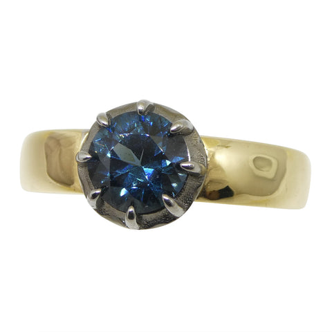 1.32ct Blue Spinel Statement or Engagement Ring set in 14k Yellow and White Gold