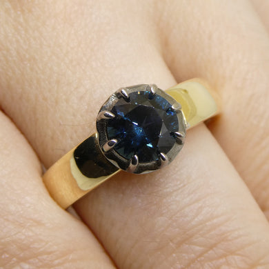 1.32ct Blue Spinel Ring set in 14kt Yellow and White Gold - Skyjems Wholesale Gemstones