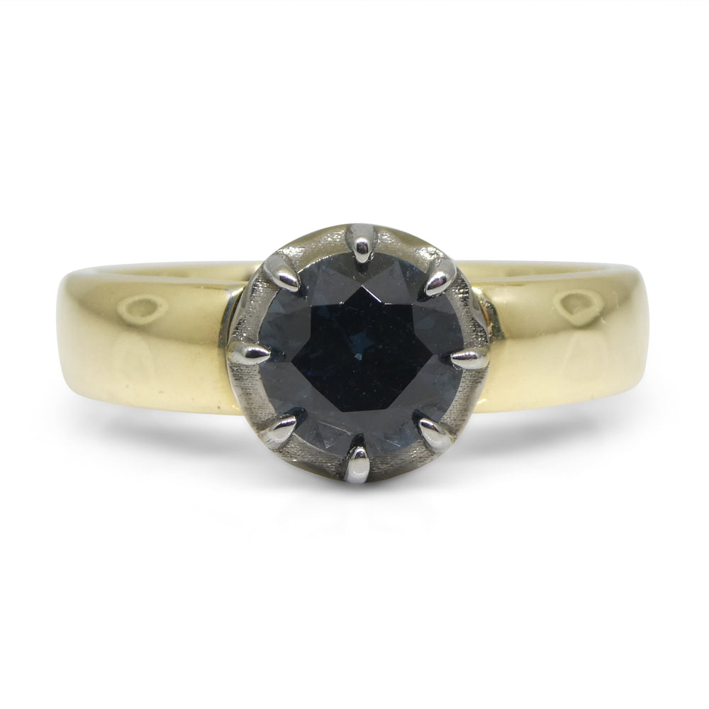 1.32ct Blue Spinel Ring set in 14kt Yellow and White Gold - Skyjems Wholesale Gemstones