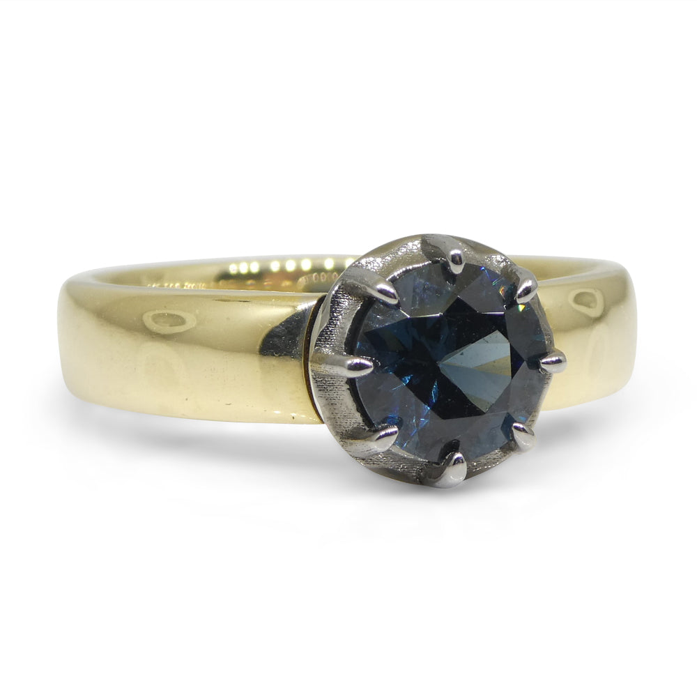 1.32ct Blue Spinel Ring set in 14kt Yellow and White Gold - Skyjems Wholesale Gemstones