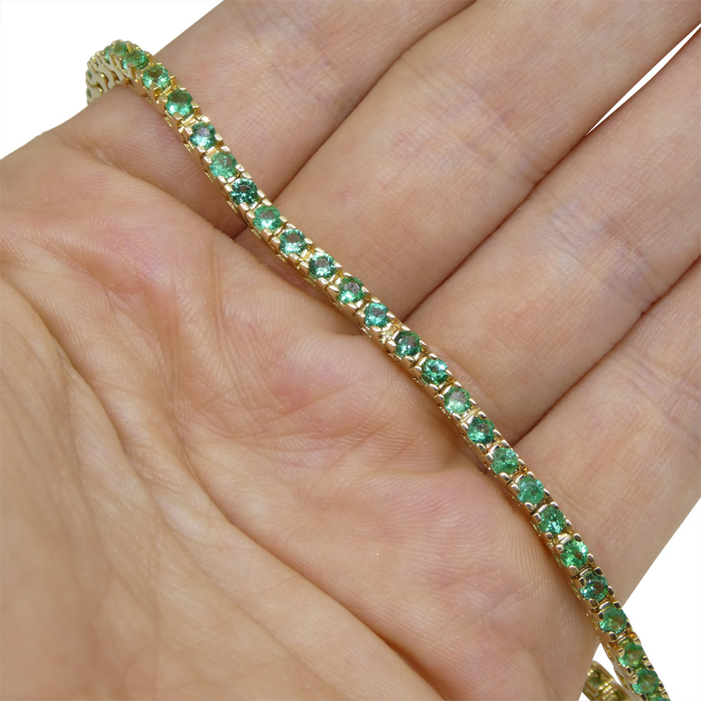Emerald diamond bracelet, White gold emerald bracelet with diamonds for  women – Lilo Diamonds