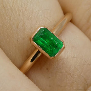 Emerald Stacker Ring set in 14kt Pink/Rose Gold - Skyjems Wholesale Gemstones