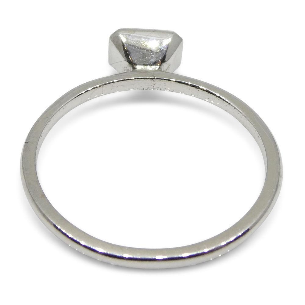 0.39ct Colombian Emerald Octagon-Cut Stacker Ring in 10kt White Gold by SkyJems Canadian Jewellers