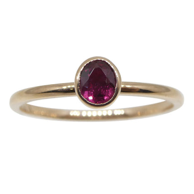 Ruby Stacker Ring set in 10kt Pink/Rose Gold - Skyjems Wholesale Gemstones