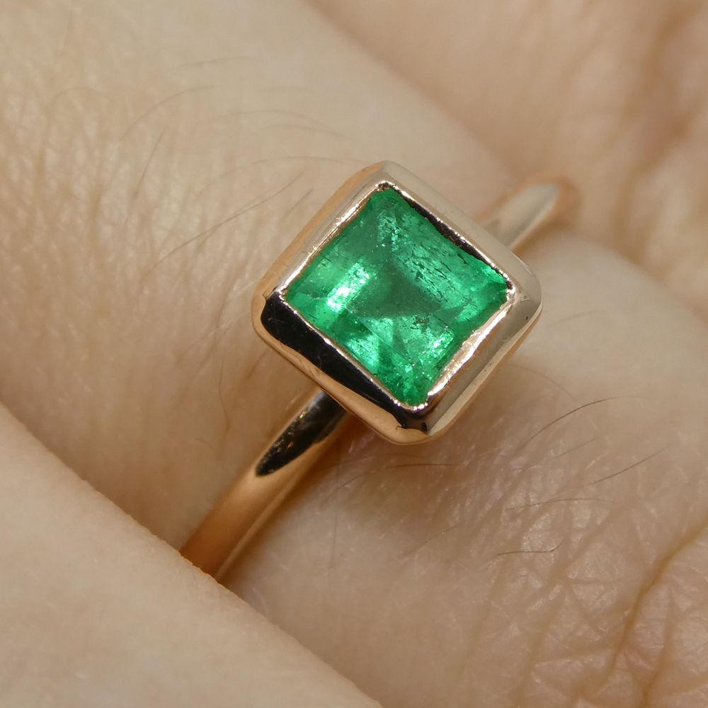 Emerald Stacker Ring set in 10kt Pink/Rose Gold - Skyjems Wholesale Gemstones