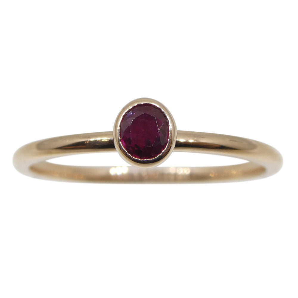 Ruby Stacker Ring set in 10kt Pink/Rose Gold - Skyjems Wholesale Gemstones