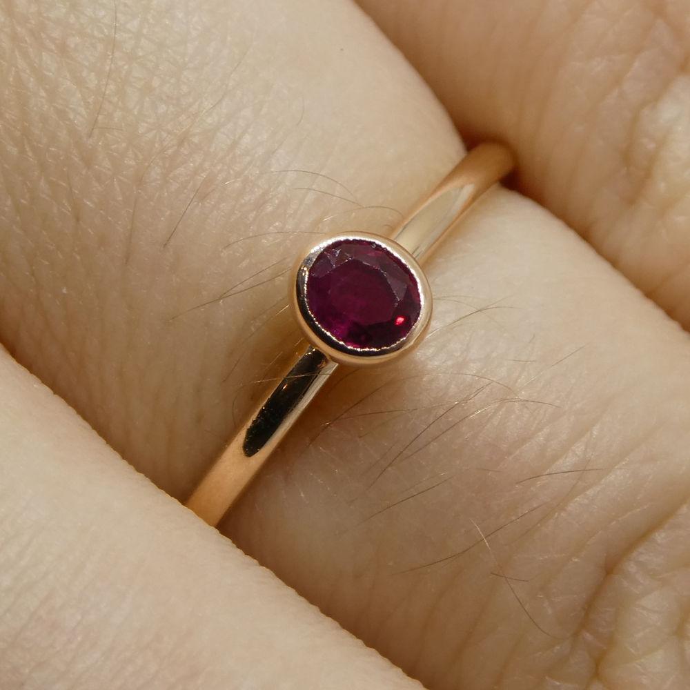 Ruby Stacker Ring set in 10kt Pink/Rose Gold - Skyjems Wholesale Gemstones