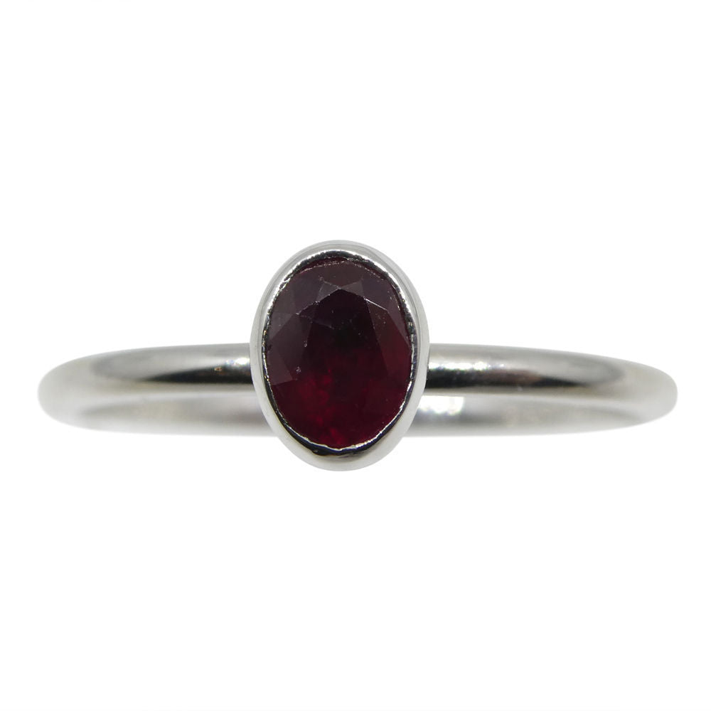 Ruby Stacker Ring set in 10kt White Gold - Skyjems Wholesale Gemstones