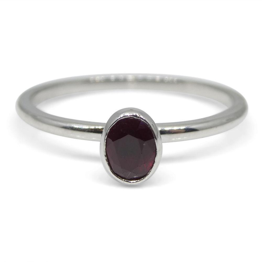 Ruby Stacker Ring set in 10kt White Gold - Skyjems Wholesale Gemstones