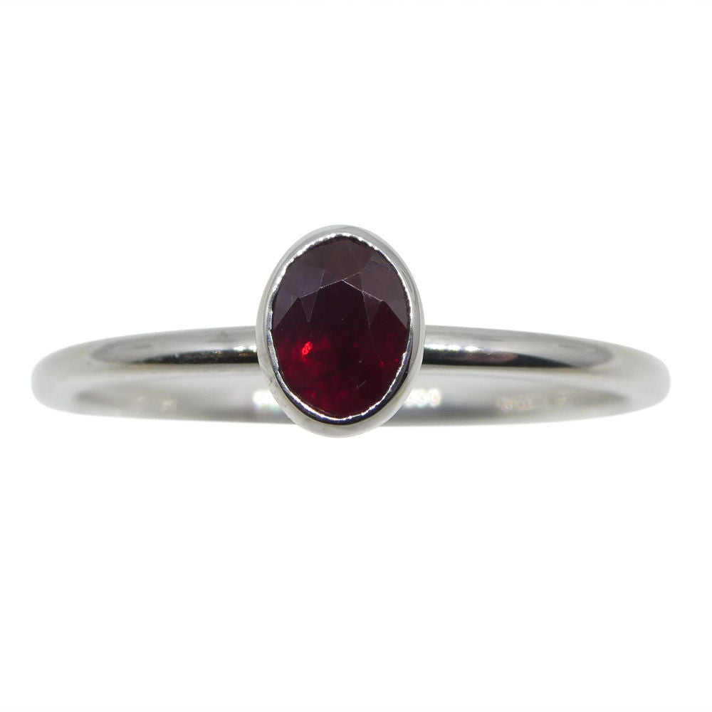 Ruby Stacker Ring set in 10kt White Gold - Skyjems Wholesale Gemstones