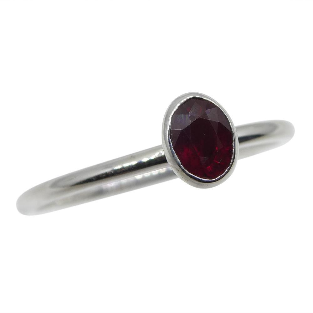 Ruby Stacker Ring set in 10kt White Gold - Skyjems Wholesale Gemstones