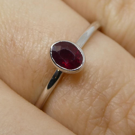 Ruby Stacker Ring set in 10kt White Gold - Skyjems Wholesale Gemstones