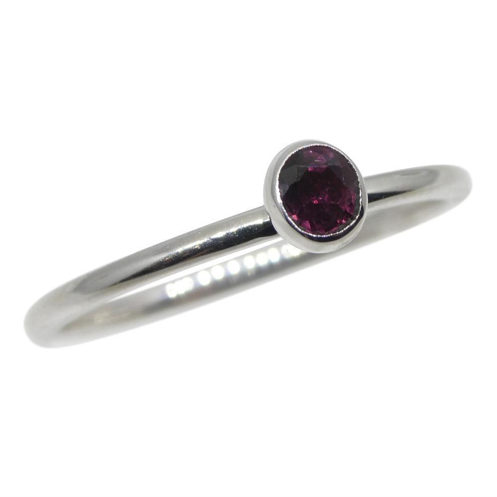 Ruby Stacker Ring set in 10kt White Gold - Skyjems Wholesale Gemstones