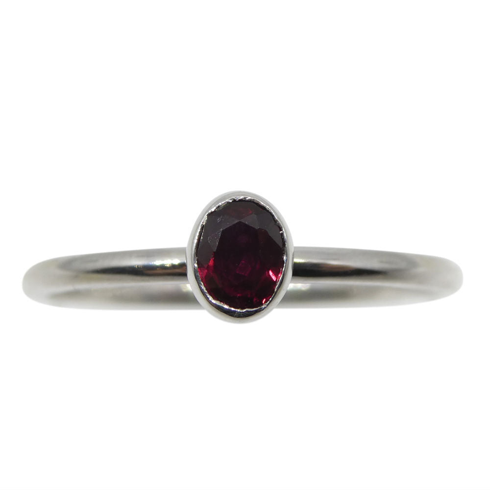 Ruby Stacker Ring set in 10kt White Gold - Skyjems Wholesale Gemstones