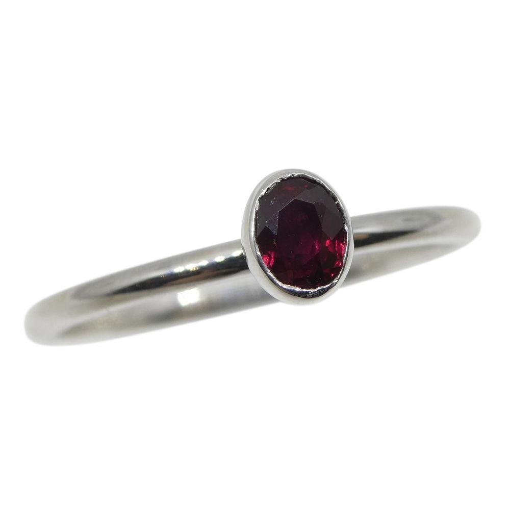 Ruby Stacker Ring set in 10kt White Gold - Skyjems Wholesale Gemstones