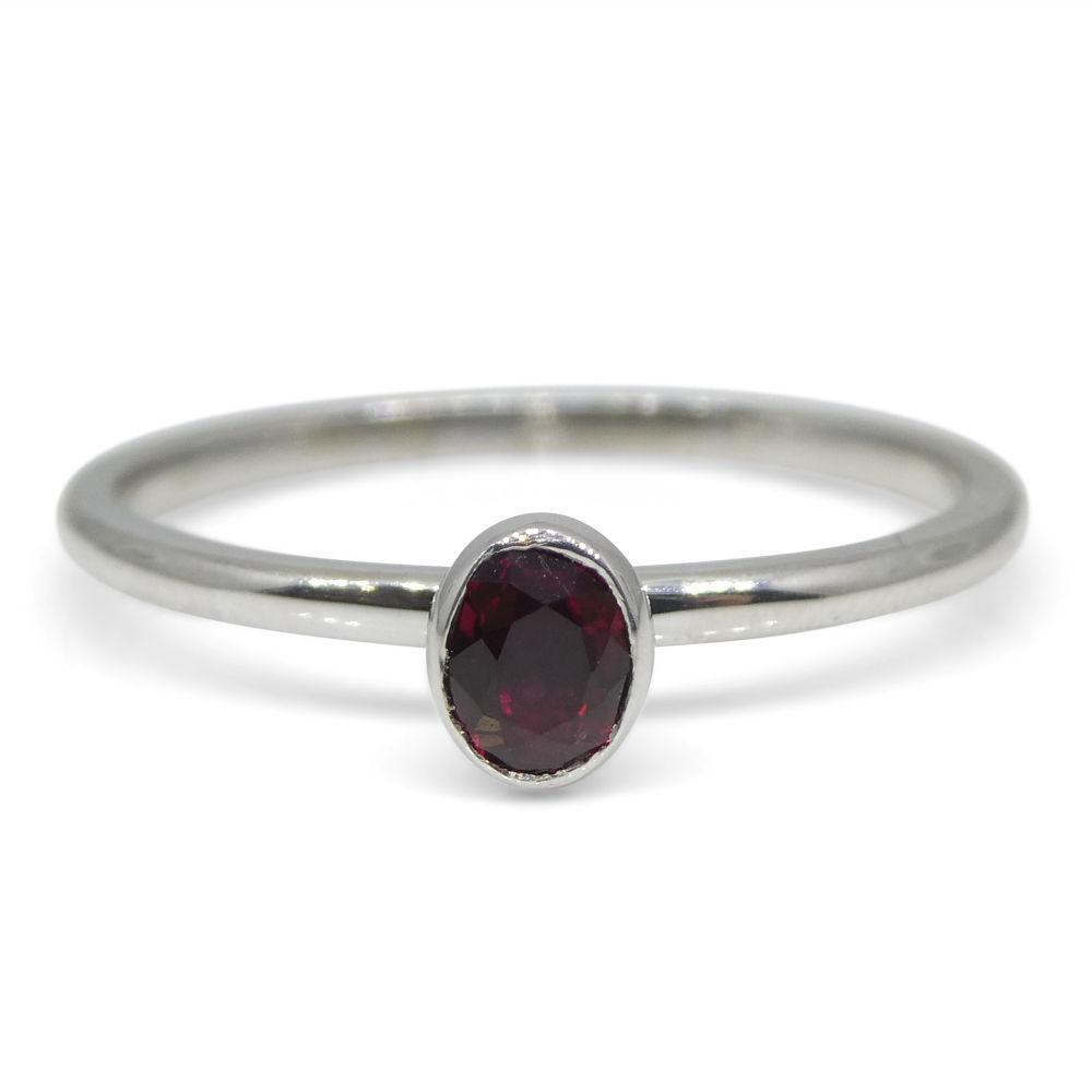 Ruby Stacker Ring set in 10kt White Gold - Skyjems Wholesale Gemstones