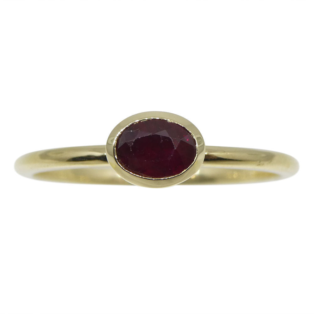 Ruby Stacker Ring set in 10kt Yellow Gold - Skyjems Wholesale Gemstones