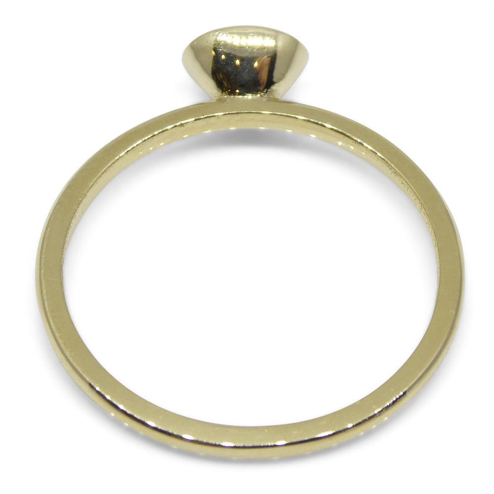 SkyJems 0.44ct Oval Ruby Stacker Ring in 10kt Yellow Gold, Myanmar-sourced gemstone jewelry