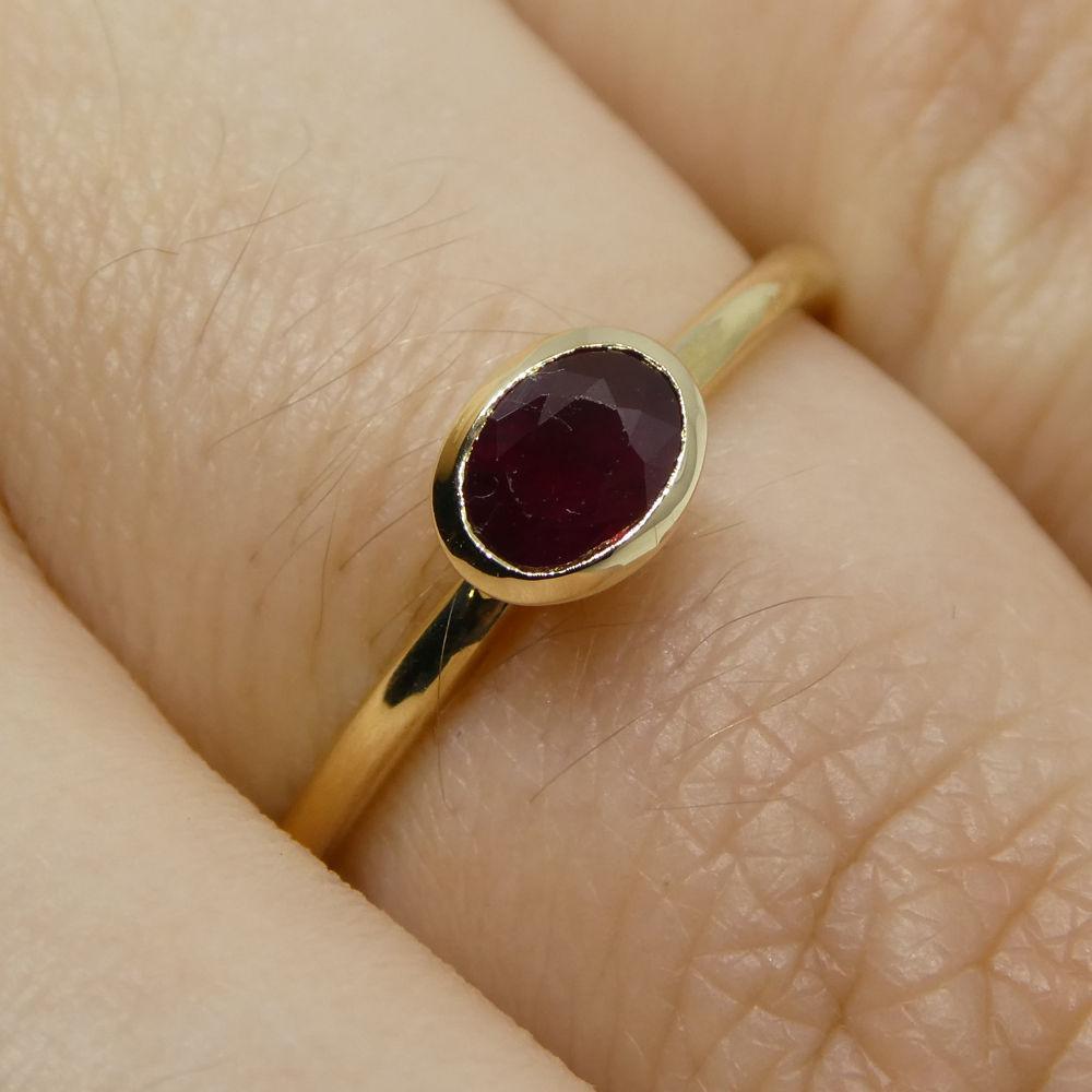 Ruby Stacker Ring set in 10kt Yellow Gold - Skyjems Wholesale Gemstones