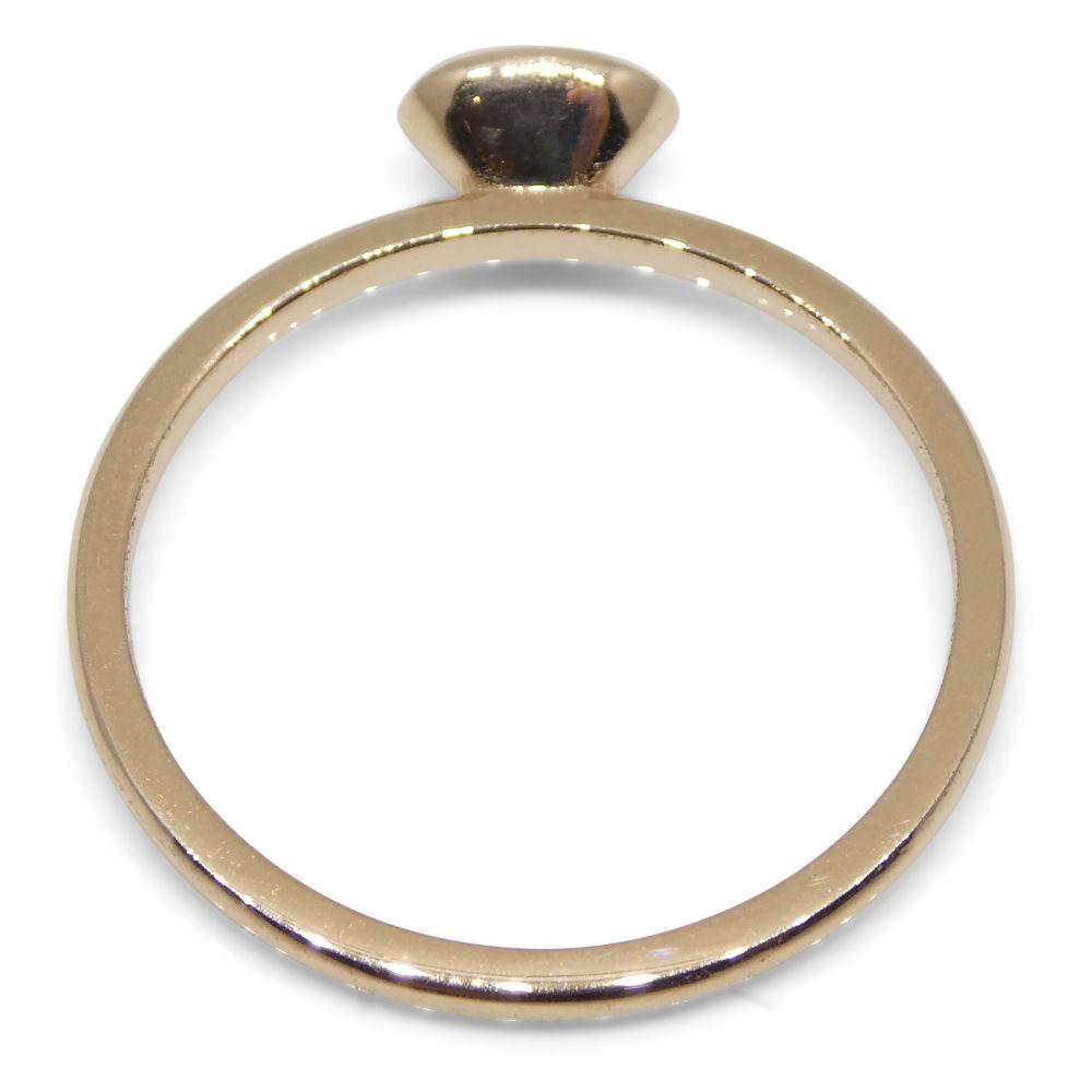 SkyJems Ruby Stacker Ring in 10kt Pink Gold - Dainty Oval Myanmar Ruby Gemstone Ring, Made in Canada