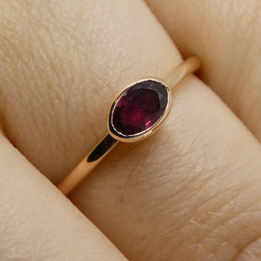 Ruby Stacker Ring set in 10kt Pink/Rose Gold - Skyjems Wholesale Gemstones