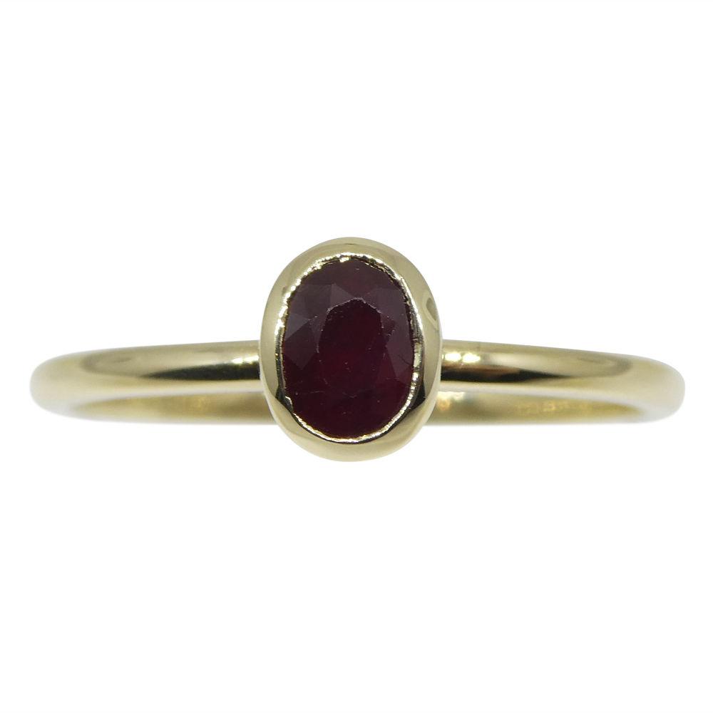 Ruby Stacker Ring set in 10kt Yellow Gold - Skyjems Wholesale Gemstones