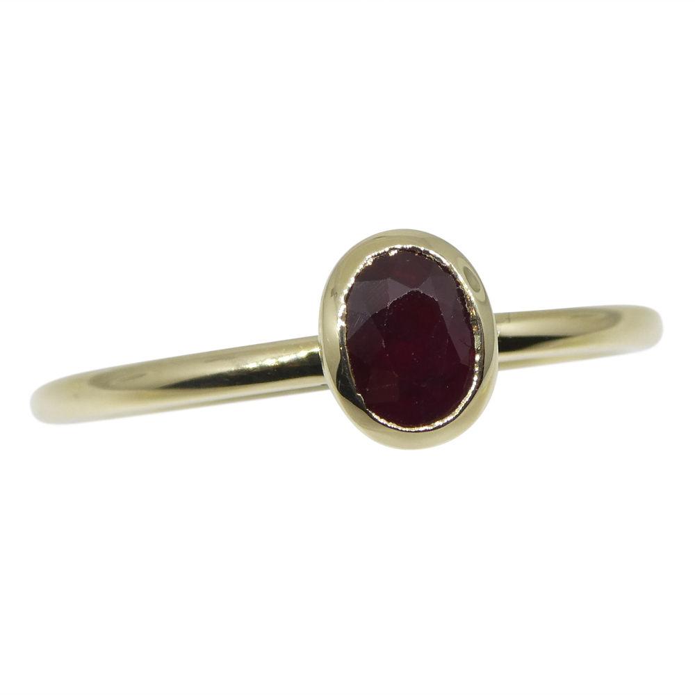 Ruby Stacker Ring set in 10kt Yellow Gold - Skyjems Wholesale Gemstones