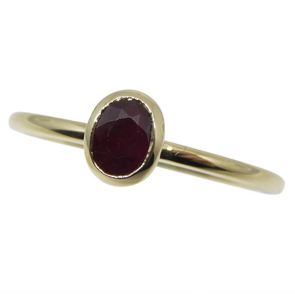 Ruby Stacker Ring set in 10kt Yellow Gold - Skyjems Wholesale Gemstones