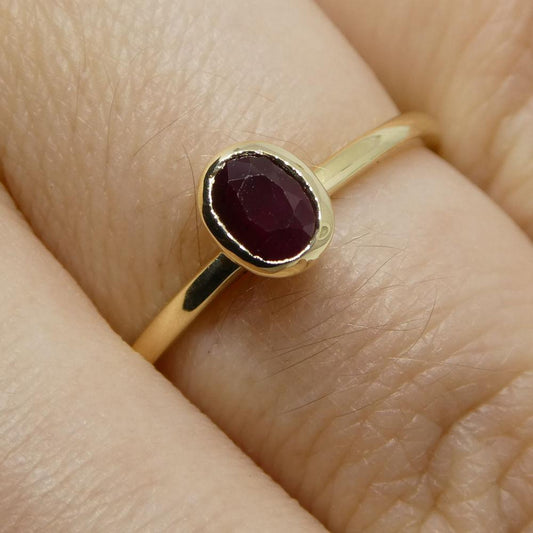 Ruby Stacker Ring set in 10kt Yellow Gold - Skyjems Wholesale Gemstones