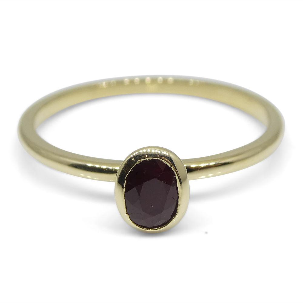 Ruby Stacker Ring set in 10kt Yellow Gold - Skyjems Wholesale Gemstones