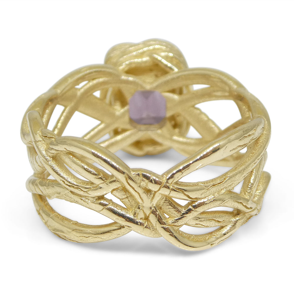 2.66ct Purple Spinel Vine Ring set in 14kt Yellow Gold - Skyjems Wholesale Gemstones