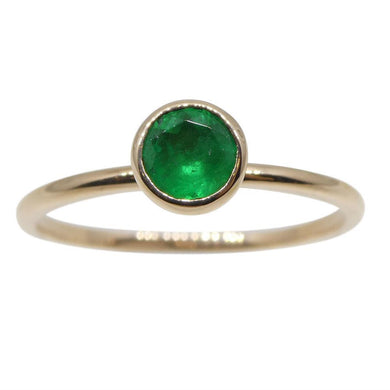 Emerald Stacker Ring set in 10kt Pink/Rose Gold - Skyjems Wholesale Gemstones