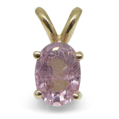 Pink Sapphire Pendant set in 14kt Yellow Gold - Skyjems Wholesale Gemstones