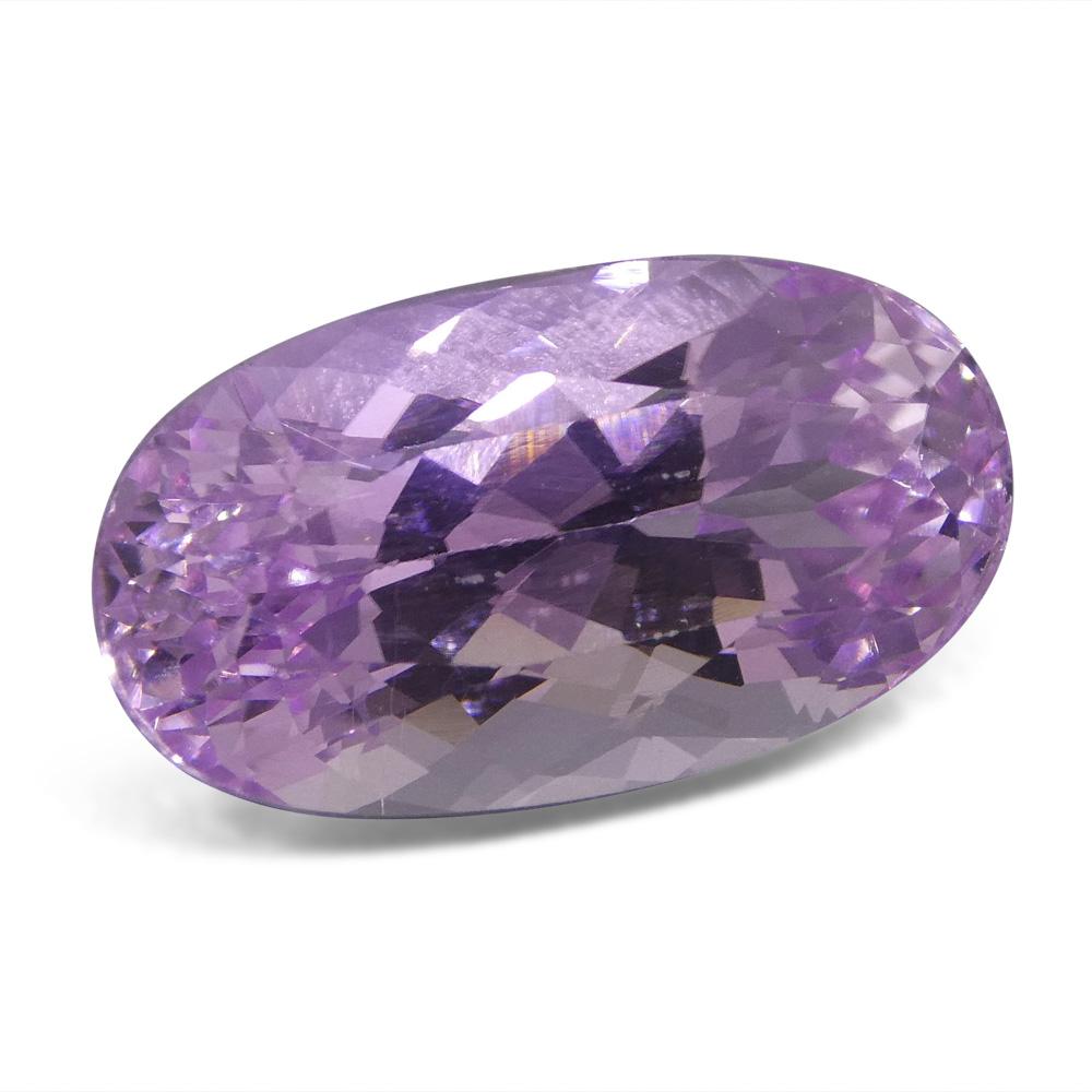15.98 ct Slightly Purplish Pink Oval Kunzite from Afghanistan, Mixed Cut Single Stone by SkyJems Canadian Gemstone Experts