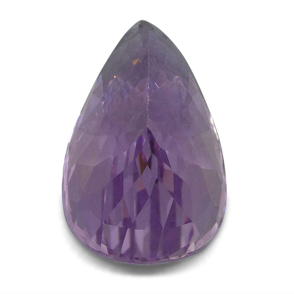15.66 ct Pear Kunzite from Afghanistan, Purplish Pink Spodumene Gemstone by SkyJems Canadian Gem Experts