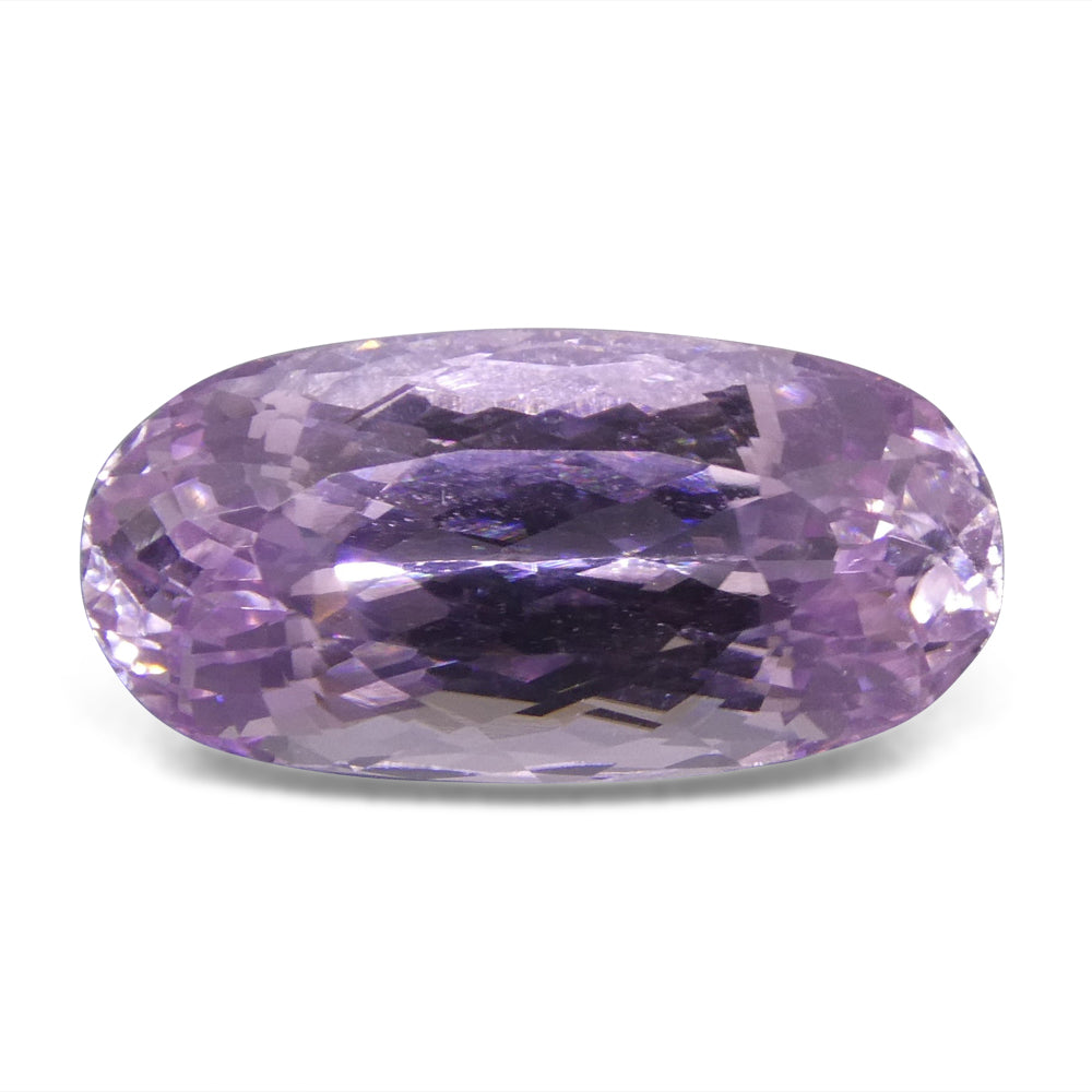 9.6 ct Oval Purplish Pink Kunzite from Afghanistan, Mixed Cut Single Stone by SkyJems Canadian Gemstone Experts