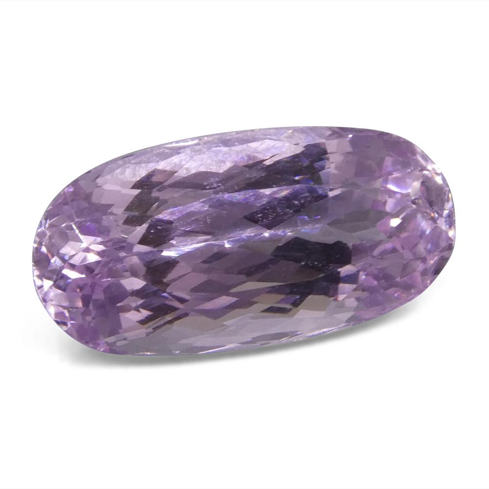 9.6 ct Oval Purplish Pink Kunzite from Afghanistan, Mixed Cut Single Stone by SkyJems Canadian Gemstone Experts