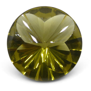 12.67ct Round Lemon Citrine Fantasy/Fancy Cut - Skyjems Wholesale Gemstones