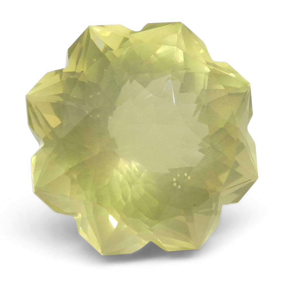 13.98ct Flower Lemon Citrine Fantasy/Fancy Cut - Skyjems Wholesale Gemstones