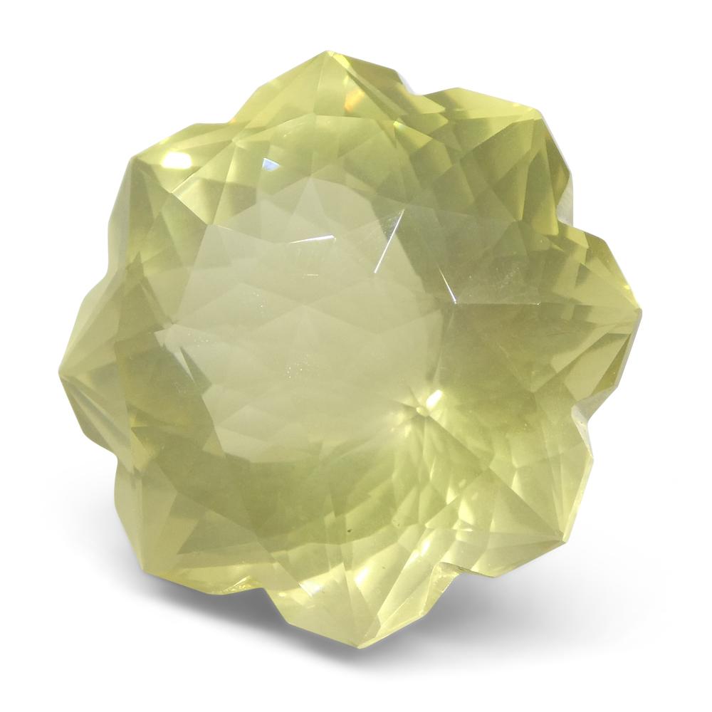 13.98ct Flower Lemon Citrine Fantasy/Fancy Cut - Skyjems Wholesale Gemstones